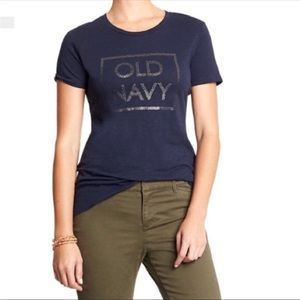 New Old Navy Women's Foil Logo T-Shirt - XSmall